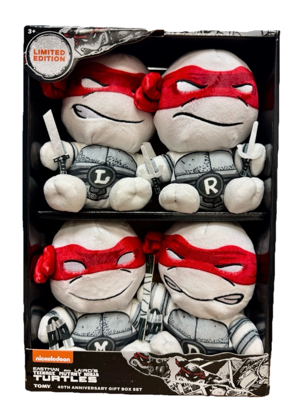 Tomy Club Teenage Mutant Ninja Turtles 40th Anniversary Plush Gift Box Set 6”